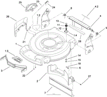 DECK, SIDE CHUTE AND REAR DOOR ASSEMBLY