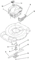 ENGINE AND BLADE ASSEMBLY