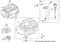 CRANKCASE ASSEMBLY BRIGGS AND STRATTON 126T05-0933-B1