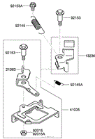 BRAKE AND COVER ASSEMBLY KAWASAKI FJ180V-AS58