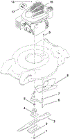 ENGINE AND BLADE ASSEMBLY