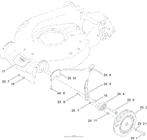 FRONT WHEEL AND HEIGHT-OF-CUT ASSEMBLY