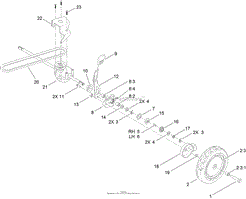 TRANSMISSION, REAR WHEEL AND HEIGHT-OF-CUT ASSEMBLY