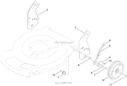 REAR WHEEL AND HEIGHT-OF-CUT ASSEMBLY