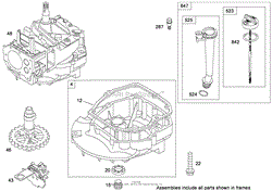 CRANKCASE ASSEMBLY BRIGGS AND STRATTON 124T02-0215-B1