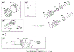 CRANKSHAFT ASSEMBLY BRIGGS AND STRATTON 124T02-0215-B1