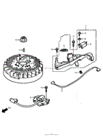 FLYWHEEL AND IGNITION COIL ASSEMBLY