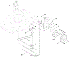 TRANSMISSION AND REAR WHEEL DRIVE ASSEMBLY