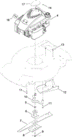 ENGINE AND BLADE ASSEMBLY