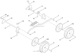 TRACTION, HEIGHT-OF-CUT AND SUSPENSION ASSEMBLY