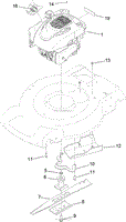 ENGINE AND BLADE ASSEMBLY