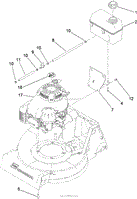 ENGINE AND FUEL TANK ASSEMBLY