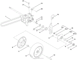 HEIGHT-OF-CUT AND REAR WHEEL ASSEMBLY