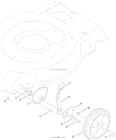 FRONT WHEEL AND HEIGHT-OF-CUT ASSEMBLY