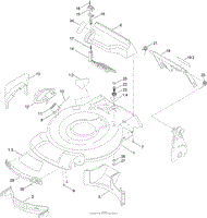 DECK, SIDE CHUTE AND REAR DOOR ASSEMBLY