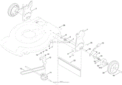 HEIGHT-OF-CUT AND REAR WHEEL ASSEMBLY