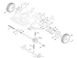 REAR WHEEL AND HEIGHT-OF-CUT ASSEMBLY