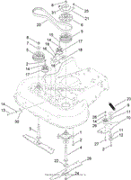 BELT, SPINDLE AND BLADE ASSEMBLY(2)