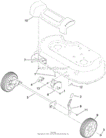 FRONT WHEEL AND AXLE ASSEMBLY(2)