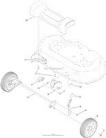 FRONT WHEEL AND AXLE ASSEMBLY