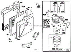 ENGINE BRIGGS &amp; STRATTON MODEL 122702-3188-01(3)