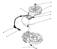 IGNITION ASSEMBLY (ENGINE MODEL NO. 47PM1-1)(SERIAL NO. 2005001 &amp; UP)