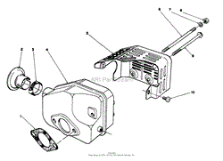 MUFFLER ASSEMBLY (ENGINE MODEL NO. 47PM1-1)(SERIAL NO. 2005001 &amp; UP)