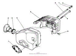 MUFFLER ASSEMBLY (ENGINE MODEL NO. 47PM1-2)(SERIAL NO. 2000001-2005000)