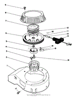 RECOIL ASSEMBLY (ENGINE MODEL NO. 47PM1-1)(SERIAL NO. 2005001 &amp; UP)