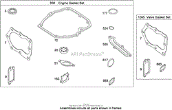 ENGINE AND VALVE GASKET SETS BRIGGS AND STRATTON 124T02-0203-B1