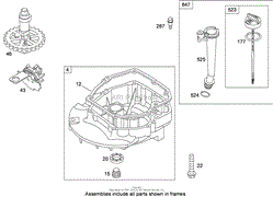 CRANKCASE COVER/SUMP ASSEMBLY BRIGGS AND STRATTON 124T02-0203-B1