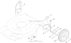 HEIGHT-OF-CUT AND REAR WHEEL ASSEMBLY