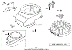 BLOWER HOUSING ASSEMBLY BRIGGS AND STRATTON 126T02-0220-B1