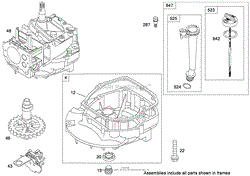 CRANKCASE ASSEMBLY BRIGGS AND STRATTON 126T02-0220-B1