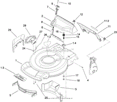 DECK, SIDE CHUTE AND REAR DOOR ASSEMBLY