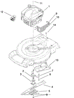 ENGINE AND BLADE ASSEMBLY