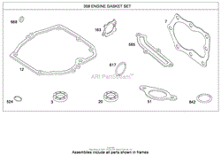 ENGINE GASKET SET BRIGGS AND STRATTON 126T02-0220-B1