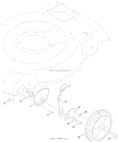 FRONT WHEEL AND HEIGHT-OF-CUT ASSEMBLY