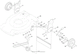 HEIGHT-OF-CUT AND REAR WHEEL ASSEMBLY