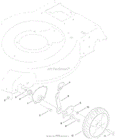 FRONT WHEEL AND HEIGHT-OF-CUT ASSEMBLY