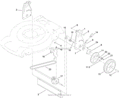 TRANSMISSION AND REAR WHEEL DRIVE ASSEMBLY