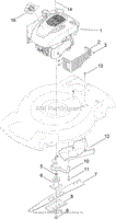 ENGINE AND BLADE ASSEMBLY