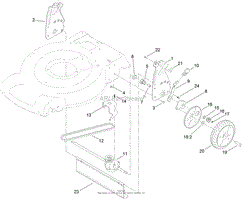 TRANSMISSION AND REAR WHEEL DRIVE ASSEMBLY