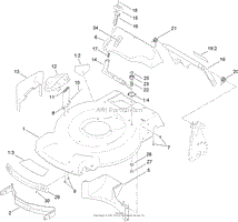 DECK, SIDE CHUTE AND REAR DOOR ASSEMBLY