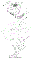 ENGINE AND BLADE ASSEMBLY