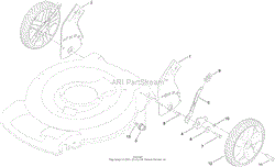 HEIGHT-OF-CUT AND REAR WHEEL ASSEMBLY