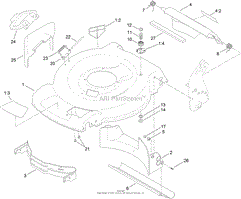 HOUSING AND REAR DEFLECTOR ASSEMBLY