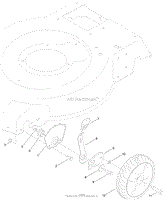 FRONT WHEEL AND HEIGHT-OF-CUT ASSEMBLY