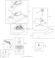 SHROUD, FLYWHEEL AND FUEL TANK ASSEMBLY ENGINE ASSEMBLY NO. 120-4412