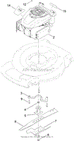 ENGINE AND BLADE ASSEMBLY